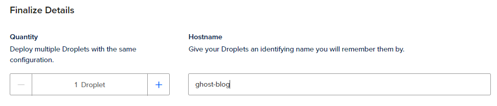 Nombrar droplet