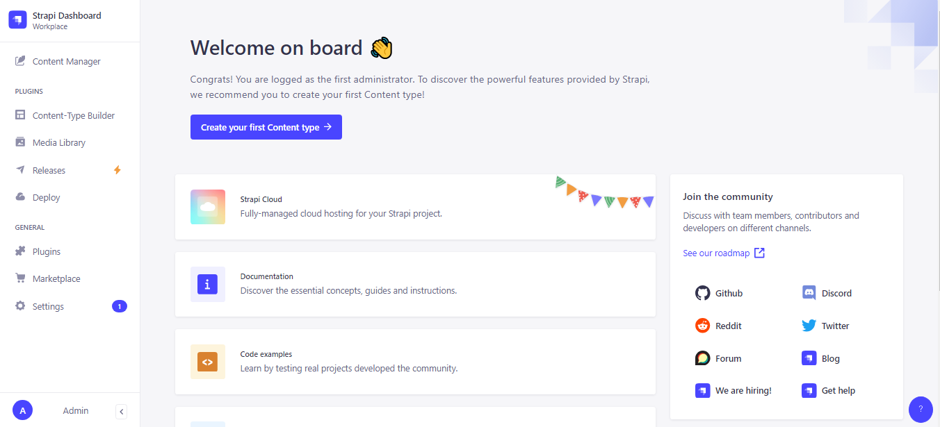 Registrar usuario admin Strapi